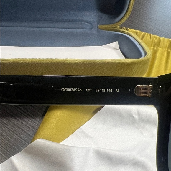 Gucci Black Sunglasses with Yellow Case - Picture 7 of 12